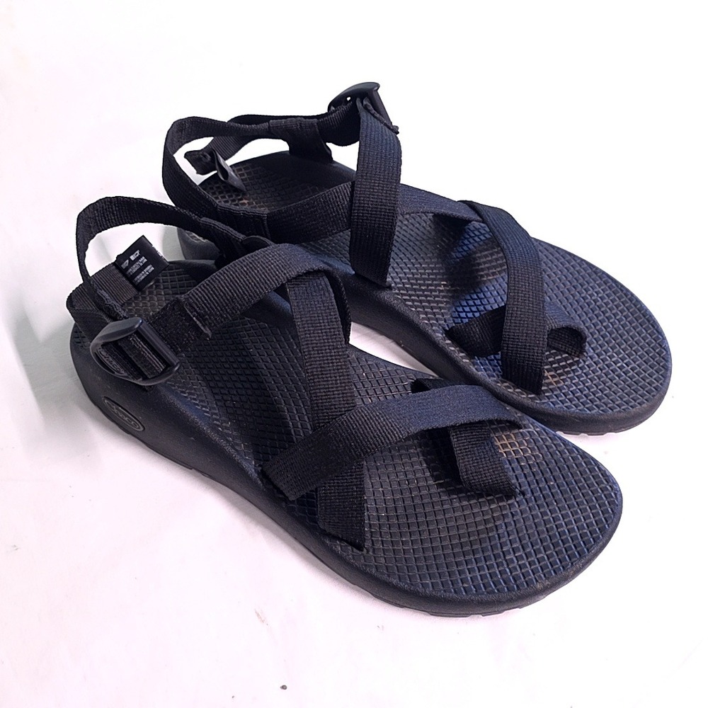 Chaco Z Cloud 2 Sandals Women 9 Black Strappy Toe Loop Hiking Outdoor Gorpcore